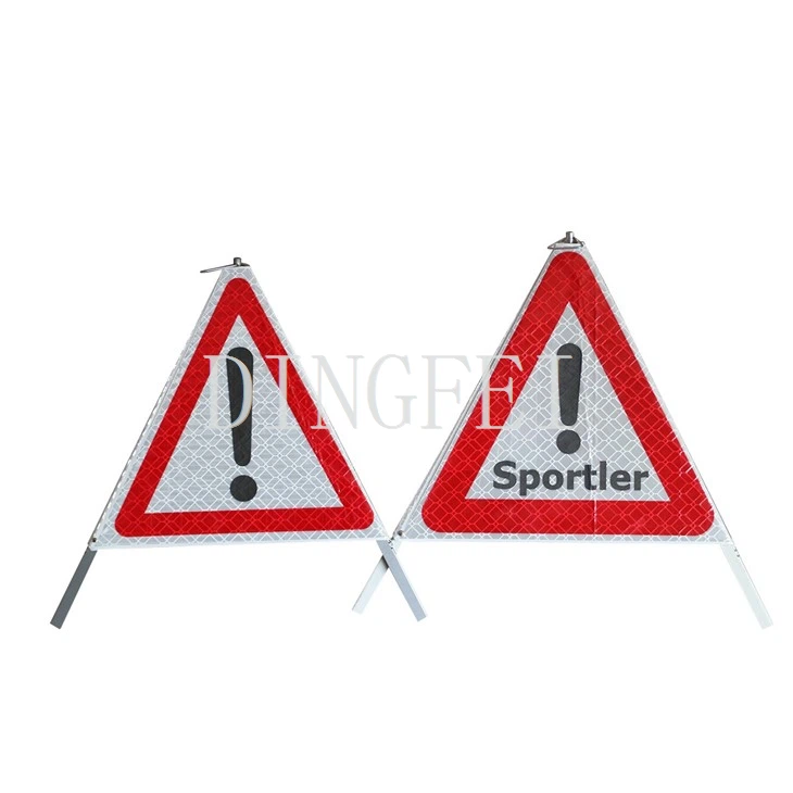 DINGFEI Tripod Stand Roll Up Folding Warning Signs